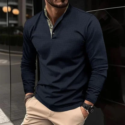 Elegant Stand-Up Collar Golf Polo - Image 2
