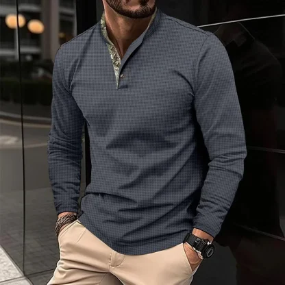 Elegant Stand-Up Collar Golf Polo - Image 4