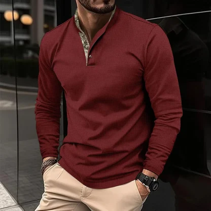 Elegant Stand-Up Collar Golf Polo - Image 5