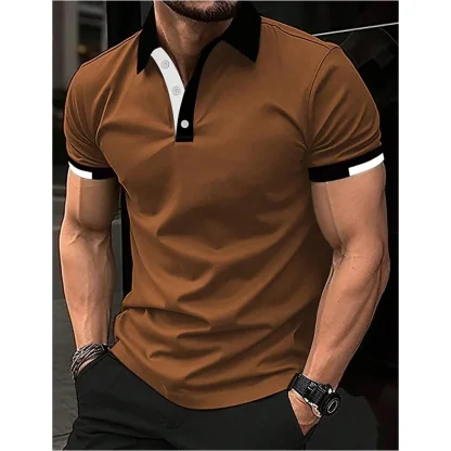 Modern Button-Up Golf Polo Shirt - Image 3