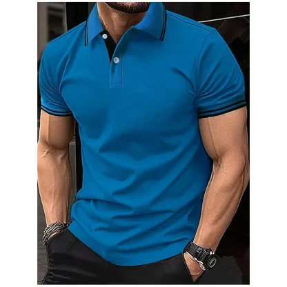 Modern Button-Up Golf Polo Shirt - Image 4