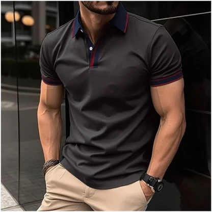 Modern Button-Up Golf Polo Shirt - Image 5