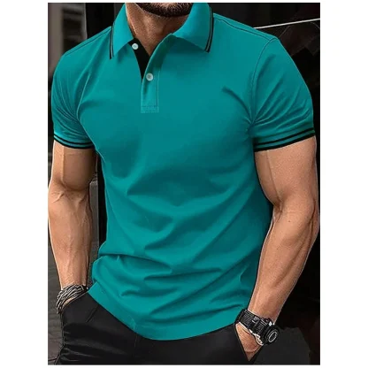 Modern Button-Up Golf Polo Shirt - Image 6