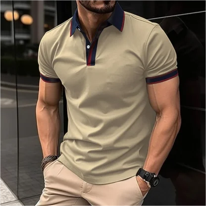 Modern Button-Up Golf Polo Shirt - Image 2