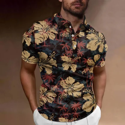 Tropical Breeze Golf Polo Shirt - Image 3