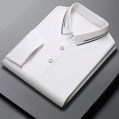 Solid Color Golf Polo Shirt - Image 3
