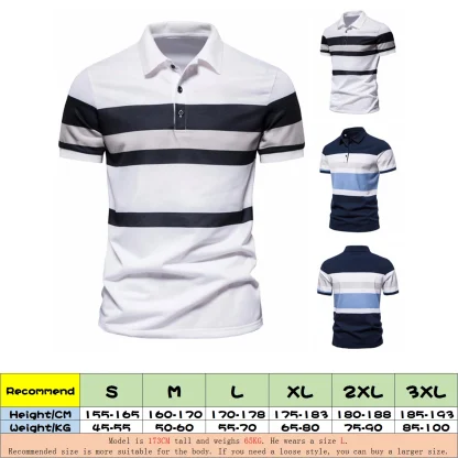 Classic Striped Gold Polo Shirt - Image 7