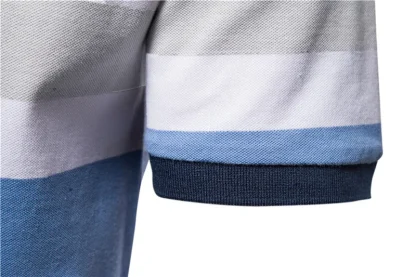 Classic Striped Gold Polo Shirt - Image 4