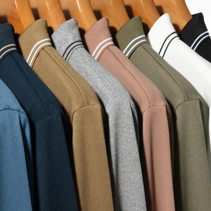 Solid Color Golf Polo Shirt - Image 6