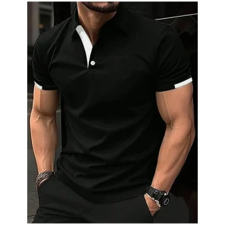 Modern Button-Up Golf Polo Shirt