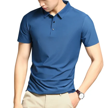Slim Fit Solid Color Golf Polo - Image 5