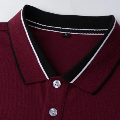 Contrast Trim Golf Polo Shirt - Image 3