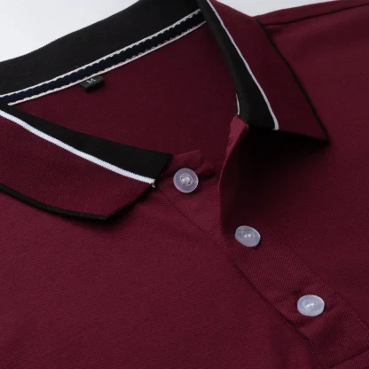 Contrast Trim Golf Polo Shirt - Image 4