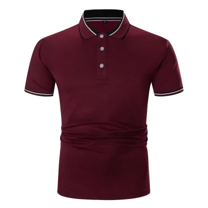 Contrast Trim Golf Polo Shirt