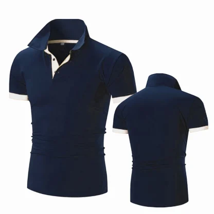 Casual Slim Fit Down Golf Shirt - Image 3