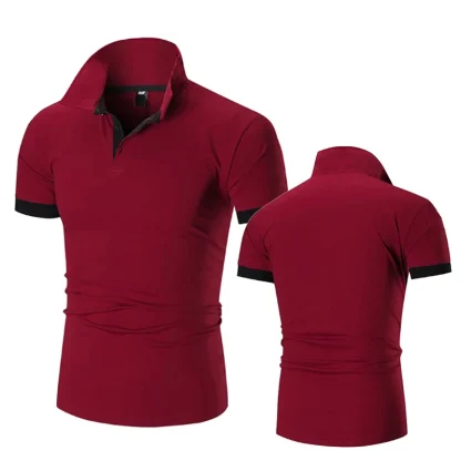 Casual Slim Fit Down Golf Shirt - Image 5
