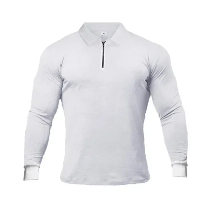 Long Sleeve Slim Fit Golf Polo - Image 6