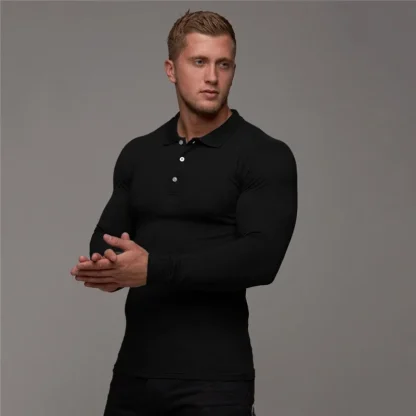 Breathable Long Sleeve Golf Polo