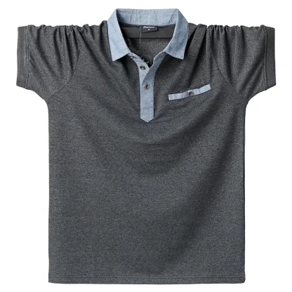 Solid Pocket Golf Polo Shirt - Image 3