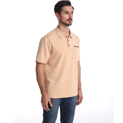Striped Pocket Golf Polo Shirt - Image 6
