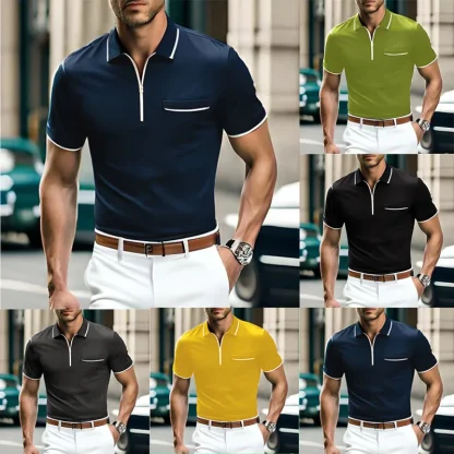Golf Polo Shirt with Front Pocket - Image 2