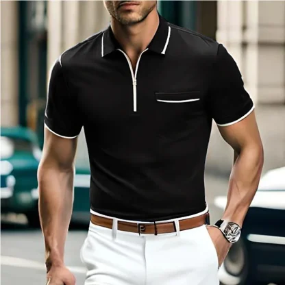 Golf Polo Shirt with Front Pocket
