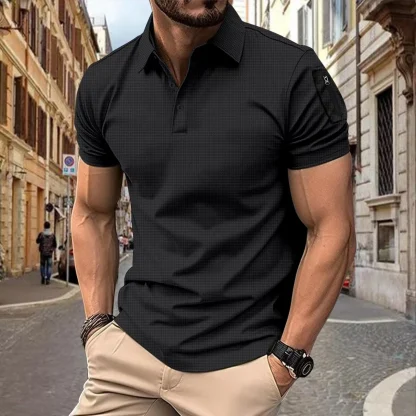 Arm Zipper Golf Polo Shirt
