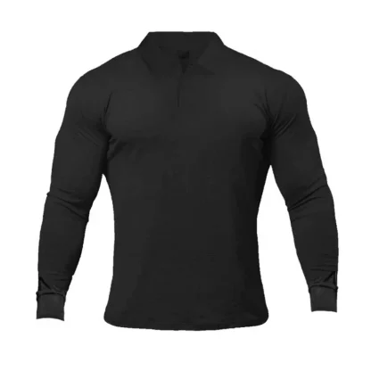 Long Sleeved Fit Golf Polo Shirt - Image 6