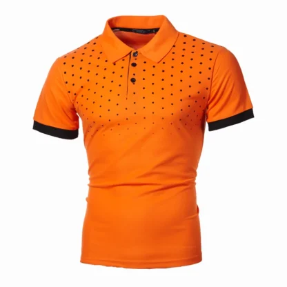 Short Sleeve Splicing Golf Polo - Image 3