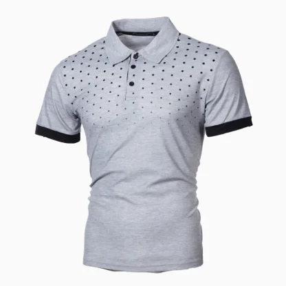 Short Sleeve Splicing Golf Polo - Image 5