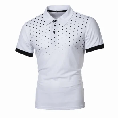 Short Sleeve Splicing Golf Polo - Image 2