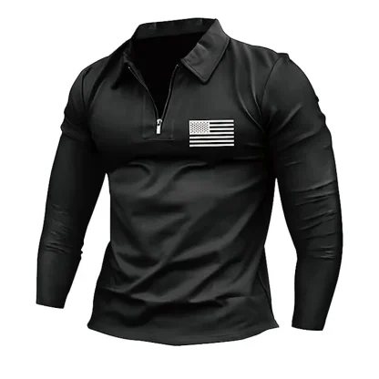 Outdoor Sports Long Sleeve Golf Polo - Image 3