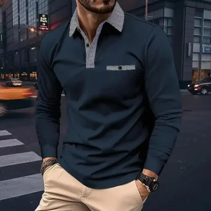 Buttoned Long Sleeve Golf Polo - Image 3