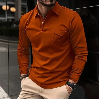 Casual Long-Sleeved Golf Polo - Image 2