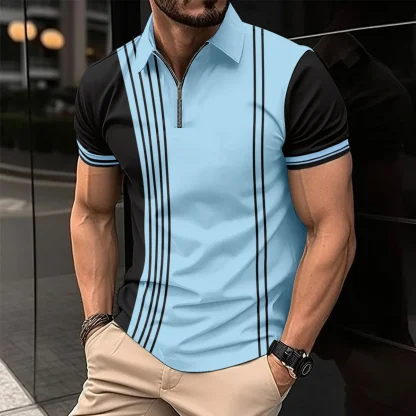 Classic Comfort Zip Lapel Golf Polo - Image 4