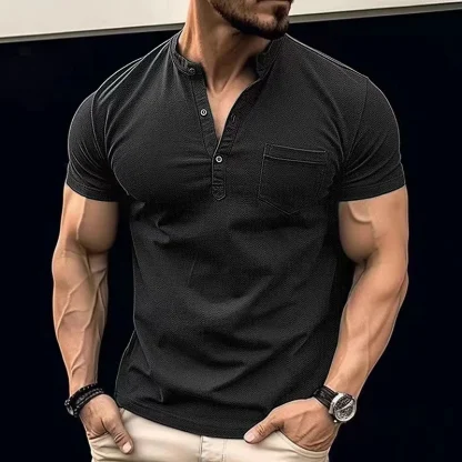 Stand Neck Pocket Golf Polo