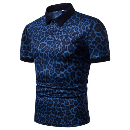 Leopard Print Golf Polo Shirt - Image 4