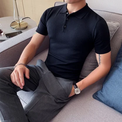 Summer Slim Fit Golf Polo Shirt - Image 4