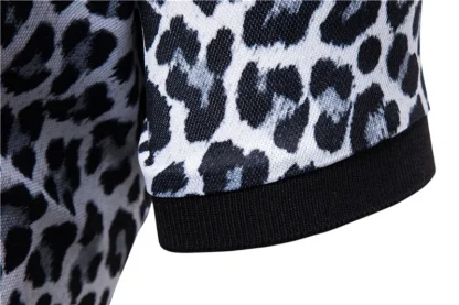 Leopard Print Golf Polo Shirt - Image 5