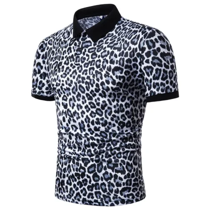 Leopard Print Golf Polo Shirt - Image 2