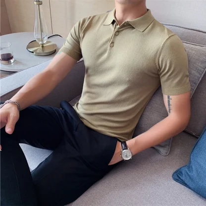 Summer Slim Fit Golf Polo Shirt - Image 2