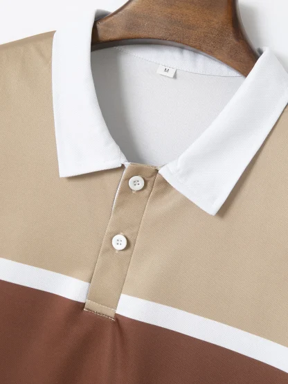 Splicing Vacation Golf Polo Shirt - Image 4