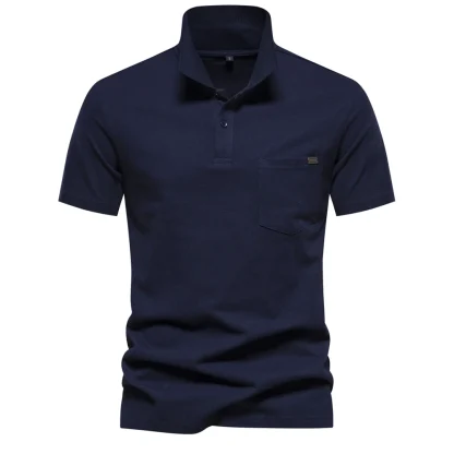 Casual Short Sleeve Polo Shirt - Image 2