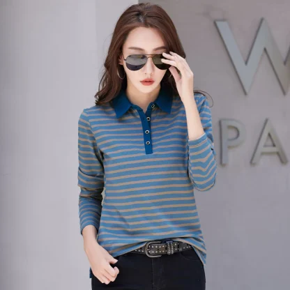 Striped Golf Polo Shirt