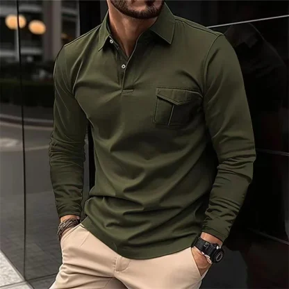 Long Sleeve Pocket Golf Polo - Image 3