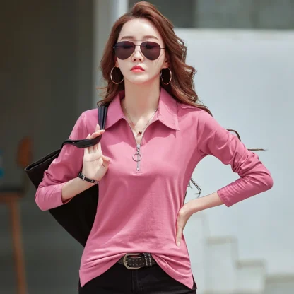 Zipper Golf Polo Shirt - Image 6