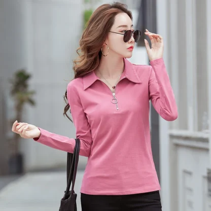 Zipper Golf Polo Shirt