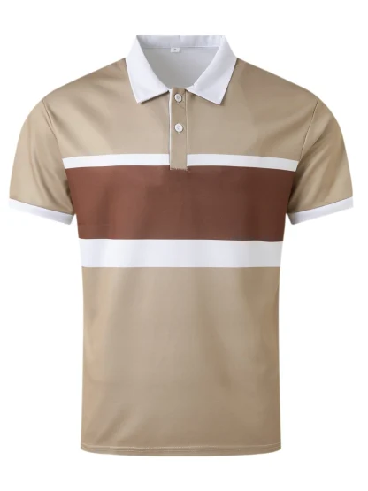 Splicing Vacation Golf Polo Shirt - Image 2