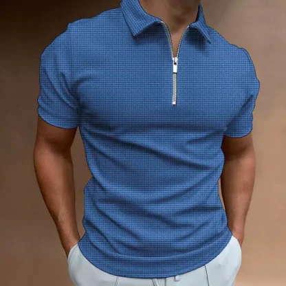 Waffle Golf Polo Shirt - Image 4