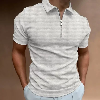 Waffle Golf Polo Shirt - Image 2